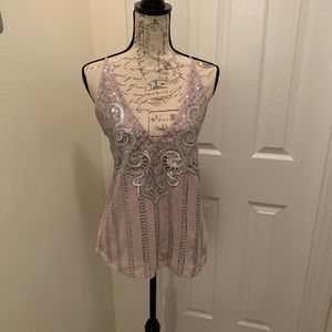 Open back sequined top